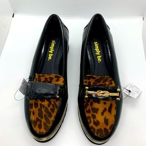 Parent and leopard loafers - wide fit